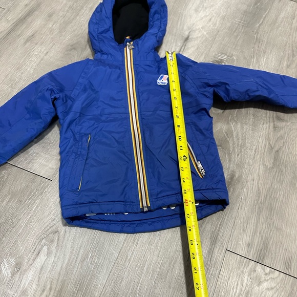 K-way blue kids rain jacket 4T windbreaker packable waterproof outdoor spring - Picture 3 of 8